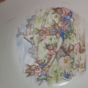 Bunnykins by Royal Doulton 5" bowl, in TEETER TOTTER.